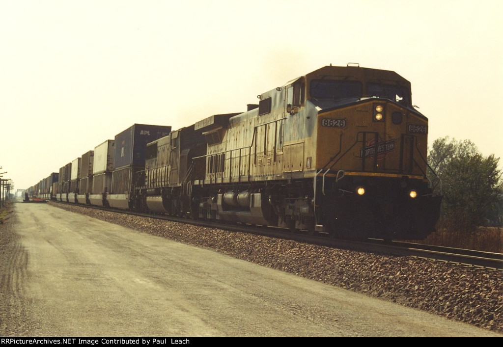Stack train rolls east